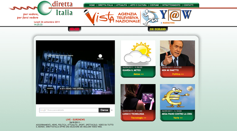 Diretta Italia web site